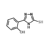 结构式 CAS# 37536-29-1, 2-(5-硫基-4H-1,2,4-三唑-3-基)苯酚