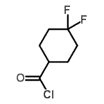 structure of CAS# 376348-75-3, 4,4-Difluorocyclohexanecarbonyl Chloride;4,4-Difluorocyclohexane-1-carbonyl chloride;Cyclohexanecarbonylchloride,4,4-difluoro-