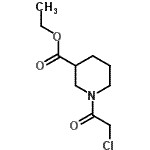 结构式 CAS# 379254-55-4, 乙基1-(氯乙酰基)-3-哌啶羧酸酯