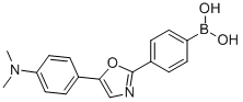 structure of CAS# 380499-66-1, 4-[5-(4-Dimethylaminophenyl)Oxazol-2-Yl]Benzeneboronic Acid;4-[5-(4-Dimethylaminophenyl)-2-Oxazolyl]Benzeneboronic Acid, 97%;4-[5-(4-Dimethylaminophenyl)Oxazol-2-Yl]Benzeneboronic Acid 97%;4-[5-(4-DIMETHYLAMINOPHENYL)OXAZOL-2-YL]BENZENEBORONIC ACID 97