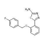 结构式 CAS# 381205-14-7, 5-{2-[(4-氟苄基)硫基]苯基}-1,3,4-噻二唑-2-胺