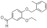 结构式 CAS# 381680-28-0, 3-乙氧基-4-[(2-甲基苄基)氧基]苯甲醛