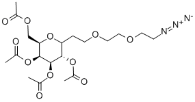 structure of CAS# 381716-33-2, D-Galactose 1-[2-(2-Azidoethoxy)Ethoxyethyl]-2,3,4,6-Tetra-O-Acetate;2-[2-(2-AZIDOETHOXY)ETHOXY]ETHYL 2,3,4,6-TETRA-O-ACETYL-D-GALACTOPYRANOSIDE;1-[2-(2-Azidoethoxy)Ethoxyethyl]-2,3,4,6-Tetra-O-Acetyl-D-Galactopyranoside;D-GALACTOSE 1-[2-(2-AZIDOETHOXY)ETHOXYETHYL]-2,3,4,6-TETRA-O-ACETATE