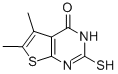structure of CAS# 38201-64-8, 2-Mercapto-5,6-Dimethylthieno[2,3-d]Pyrimidin-4(3H)-One;5,6-Dimethyl-2-Thioxo-1H-Thieno[3,2-E]Pyrimidin-4-One;A4019/0171435;Chemdiv1_004383