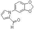 structure of CAS# 383147-55-5, 1-(1,3-Benzodioxol-5-Yl)-1H-Pyrrole-2-Carbaldehyde;1H-PYRROLE-2-CARBOXALDEHYDE, 1-(1,3-BENZODIOXOL-5-YL)-;1-(1,3-BENZODIOXOL-5-YL)-1H-PYRROLE-2-CARBOXALDEHYDE;1-(1,3-BENZODIOXOL-5-YL)-1H-PYRROLE-2-CARBALDEHYDE