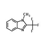 结构式 CAS# 384-46-3, 1-甲基-2-(三氟甲基)-1H-苯并咪唑