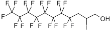 structure of CAS# 38550-45-7, 3-Perfluorooctyl-2-Iodopropanol;4,4,5,5,6,6,7,7,8,8,9,9,10,10,11,11,11-Heptadecafluoro-2-Iodo-Undecan-1-Ol