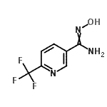 structure of CAS# 386704-16-1, N'-Hydroxy-6-(Trifluoromethyl)-3-Pyridinecarboximidamide;(hydroxyimino)[6-(trifluoromethyl)(3-pyridyl)]methylamine;6-(Trifluoromethyl)nicotinamidoxime;6-(Trifluoromethyl)pyridine-3-amidoxime
