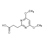 结构式 CAS# 386715-41-9, 3-(4,6-二甲氧基-2-嘧啶基)丙酸