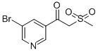 结构式 CAS# 386715-50-0, 1-(5-溴吡啶-3-基)-2-(甲基磺酰基)乙酮