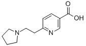 structure of CAS# 387350-41-6, 6-(2-Pyrrolidin-1-Yl Ethyl)Nicotinic Acid;6-(2-PYRROLIDIN-1-YLETHYL)NICOTINIC ACID, 95+%