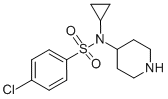 结构式 CAS# 387350-81-4, 4-氯-N-环丙基-N-哌啶-4-基苯磺酰胺
