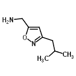 structure of CAS# 388072-12-6, 1-(3-Isobutyl-1,2-Oxazol-5-Yl)Methanamine;(3-isobutylisoxazol-5-yl)methanamine;[3-(2-methylpropyl)isoxazol-5-yl]methylamine;1-(3-isobutylisoxazol-5-yl)methanamine