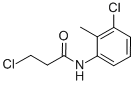 结构式 CAS# 39494-09-2, 3-氯-N-(3-氯-2-甲基苯基)丙酰胺