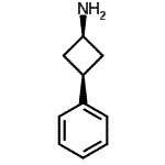 structure of CAS# 395074-91-6, cis-3-Phenylcyclobutanamine;(1s,3s)-3-phenylcyclobutanamine;cis-3-Phenylcyclobutanamin;cis-3-Phenylcyclobutanamine