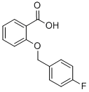 structure of CAS# 396-11-2, 2-(4-Fluoro-Benzyloxy)-Benzoic Acid;2-(4-Fluorobenzyl)Oxybenzoate;Zinc03243408