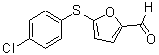 structure of CAS# 39689-04-8, 5-[(4-Chlorophenyl)Sulfanyl]-2-Furaldehyde;5-[(4-Chlorophenyl)Thio]-2-Furancarboxaldehyde;5-[(4-Chlorophenyl)Thio]Furfural;Zinc03053215