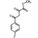 结构式 CAS# 39757-34-1, 甲基4-(4-氟苯基)-2,4-二氧代丁酸酯