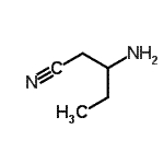 structure of CAS# 400090-60-0, 3-Aminopentanenitrile;(R)-3-AMINO PENTANENITRILE;3-Aminopenanenitrile;3-Amino-pentanenitrile