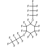 structure of CAS# 400626-83-7, 1,1,2,2,3,3,4,5,5,6-Decafluoro-4,6-Bis(Heptafluoropropoxy)Cyclohexane;Perfluoro(1,3-dipropoxycyclohexane);Perfluoro(1,3-dipropoxycyclohexane) 97%;MFCD03094119