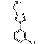 结构式 CAS# 400876-68-8, 1-[1-(3-甲基苯基)-1H-吡唑-4-基]甲胺