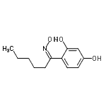 structure of CAS# 401940-21-4, 4-[(1Z)-N-Hydroxyhexanimidoyl]-1,3-benzenediol;(Z)-1-(2,4-dihydroxyphenyl)hexan-1-one oxime