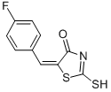结构式 CAS# 402-93-7, 5-(4-氟苄亚基)绕丹宁