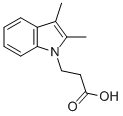 structure of CAS# 40313-28-8, 3-(2,3-Dimethyl-Indol-1-Yl)-Propionic Acid;3-(2,3-DIMETHYL-INDOL-1-YL)-PROPIONIC ACID
