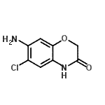 结构式 CAS# 40401-45-4, 7-氨基-6-氯-2H-1,4-苯并恶嗪-3(4H)-酮
