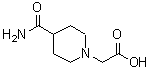 结构式 CAS# 40479-21-8, (4-氨基甲酰-1-哌啶基)乙酸