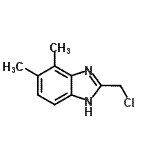 结构式 CAS# 405173-68-4, 2-(氯甲基)-4,5-二甲基-1H-苯并咪唑