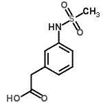 结构式 CAS# 407640-21-5, {3-[(甲基磺酰基)氨基]苯基}乙酸