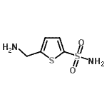 structure of CAS# 408352-66-9, 5-(Aminomethyl)-2-Thiophenesulfonamide;MFCD06660754