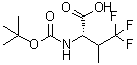 structure of CAS# 409333-54-6, Boc-D,L-4,4,4-trifluorovaline;2-TERT-BUTOXYCARBONYLAMINO-3-CYCLOHEXYL-PROPIONIC ACID;2-tert-Bu<wbr>toxycarbo<wbr>nylamino-<wbr>4,4,4-tri<wbr>fluoro-3-<wbr>methyl-bu<wbr>tyric acid;Boc-4,4,4-trifluoro-DL-valine