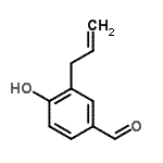 structure of CAS# 41052-88-4, 3-Allyl-4-Hydroxybenzaldehyde;3-Allyl-4-hydroxy-benzaldehyde;4-hydroxy-3-(prop-2-en-1-yl)benzaldehyde;4-hydroxy-3-prop-2-enylbenzaldehyde