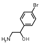 结构式 CAS# 41147-82-4, 2-氨基-1-(4-溴苯基)乙醇