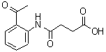 结构式 CAS# 41242-37-9, 4-[(2-乙酰基苯基)氨基]-4-氧代丁酸