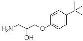 结构式 CAS# 41403-84-3, 1-氨基-3-[4-(2-甲基-2-丙基)苯氧基]-2-丙醇