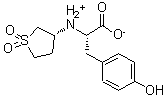 结构式 CAS# 415919-39-0, N-(1,1-二氧代四氢-3-噻吩基)酪氨酸