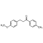 结构式 CAS# 41865-44-5, 3-(4-甲氧基苯基)-1-(4-甲基苯基)-1-丙酮