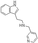 structure of CAS# 418782-49-7, 2-(1H-Indol-3-Yl)-N-(3-Pyridinylmethyl)Ethanamine;(2-indol-3-ylethyl)(3-pyridylmethyl)amine;[2-(1H-Indol-3-yl)-ethyl]-pyridin-3-ylmethyl-amine;2-(1H-indol-3-yl)-N-(3-pyridinylmethyl)ethanamine