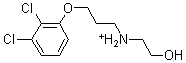 structure of CAS# 418788-90-6, 2-[[3-(2,3-Dichlorophenoxy)propyl]amino]ethanol;3-(2,3-Dichlorophenoxy)Propyl-(2-Hydroxyethyl)Ammonium;Zinc02903149