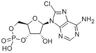 结构式 CAS# 41941-56-4, 8-氯腺苷-3',5'-O-单磷酸酯