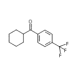 structure of CAS# 419543-02-5, Cyclohexyl[4-(Trifluoromethyl)Phenyl]Methanone;cyclohexyl 4-trifluoromethylphenyl ketone;METHANONE, CYCLOHEXYL[4-(TRIFLUOROMETHYL)PHENYL]-