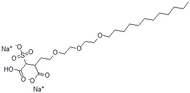 CAS#: 42016-08-0， Disodium C-(2-(2-(2-(Dodecyloxy)Ethoxy)Ethoxy)Ethyl) Sulphonatosuccinate