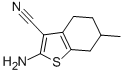 structure of CAS# 42225-04-7, 2-Amino-6-Methyl-4,5,6,7-Tetrahydro-1-Benzothiophene-3-Carbonitrile;(6S)-2-Amino-6-Methyl-4,5,6,7-Tetrahydrobenzothiophene-3-Carbonitrile;Zinc00143543