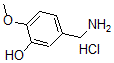 结构式 CAS# 42365-68-4, 5-(氨基甲基)-2-甲氧基-苯酚盐酸盐(1:1)
