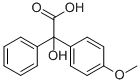 structure of CAS# 4237-50-7, 2-Hydroxy-2-(4-Methoxyphenyl)-2-Phenyl-Acetic Acid;2-Hydroxy-2-(4-Methoxyphenyl)-2-Phenyl-Acetic Acid;2-Hydroxy-2-(4-Methoxyphenyl)-2-Phenyl-Ethanoic Acid;Benzeneethanoic Acid, .Alpha.-(4-Methoxyphenyl)-.Alpha.-Hydroxy-