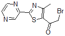 结构式 CAS# 423768-43-8, 2-溴-1-[4-甲基-2-(2-吡嗪基)-5-噻唑基]-乙酮