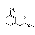 结构式 CAS# 42508-80-5, 1-(4-甲基-2-吡啶基)丙酮